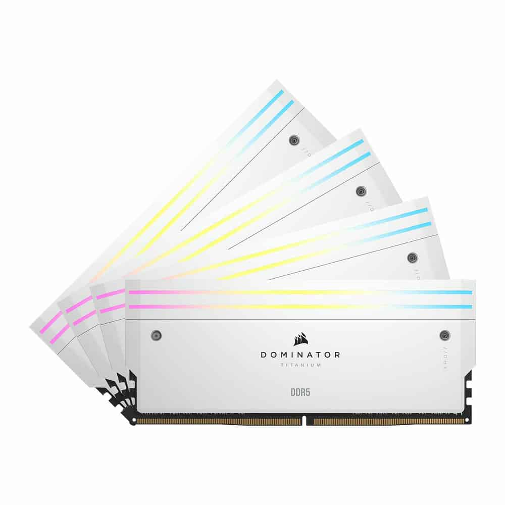 (image for) Corsair DOMINATOR Titanium RGB White 64GB 6400MHz DDR5 Memory Kit